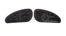 Customized Royal Enfield Interceptor 650 Leather Knee Pad Pair Union Jack D6 - SPAREZO